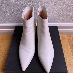 J. Crew White Ankle Boots, Kitten Heel, Brand New